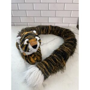 Wild Republic Plush Tiger Stuffed Animal Long Tail White Tipped Pretend Play Toy